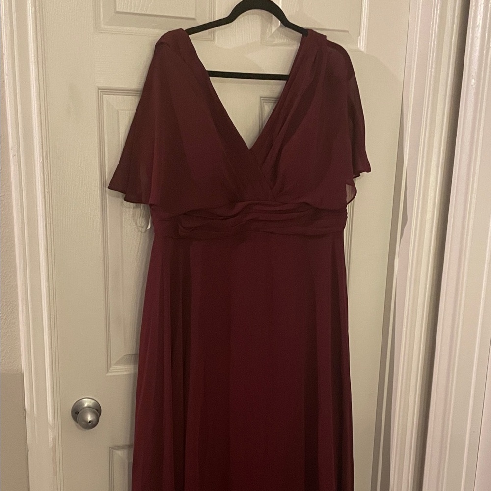 Azazie Bridesmaid Burgundy Evening Dress